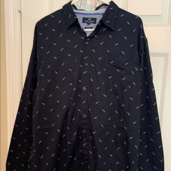 Sold• Michael Brandon•Blue with pattern•XLarge - Picture 2 of 3